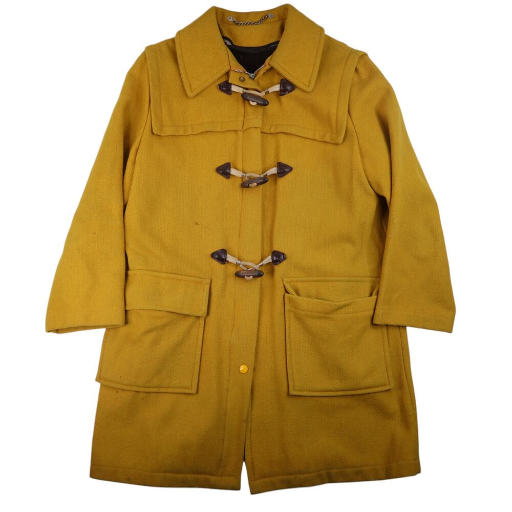 True Vintage 70s Sears Roebuck JR Bazaar Bone Toggle Wool Coat